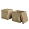 Hastings Home 2-Pack Folding Ottoman Cubes, Beige 410747ZTL - alternate 4